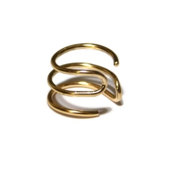 Triple Ear Cuff Nonpierced Clip On Cartilage Hoop Earring Helix Ring Upper Ear - Picture 4 of 10